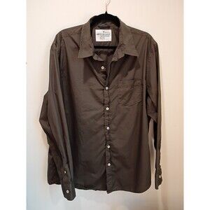 American Eagle Outfitters XL Brown Long Sleeve Casual Button Down Shirt Vintage